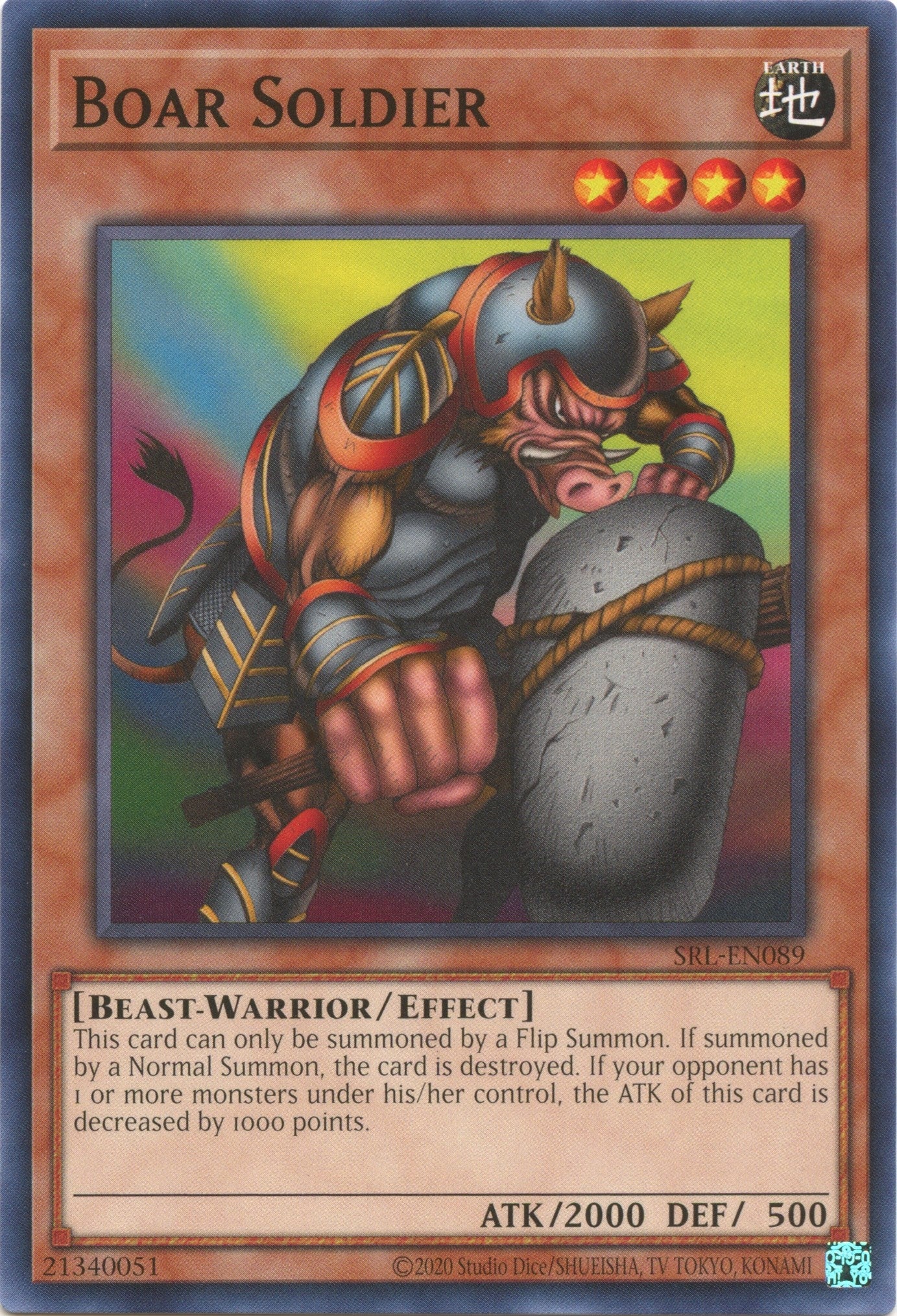 Image for Boar Soldier (SRL-EN089) (Spell Ruler (25th Anniversary Edition)) - YuGiOh