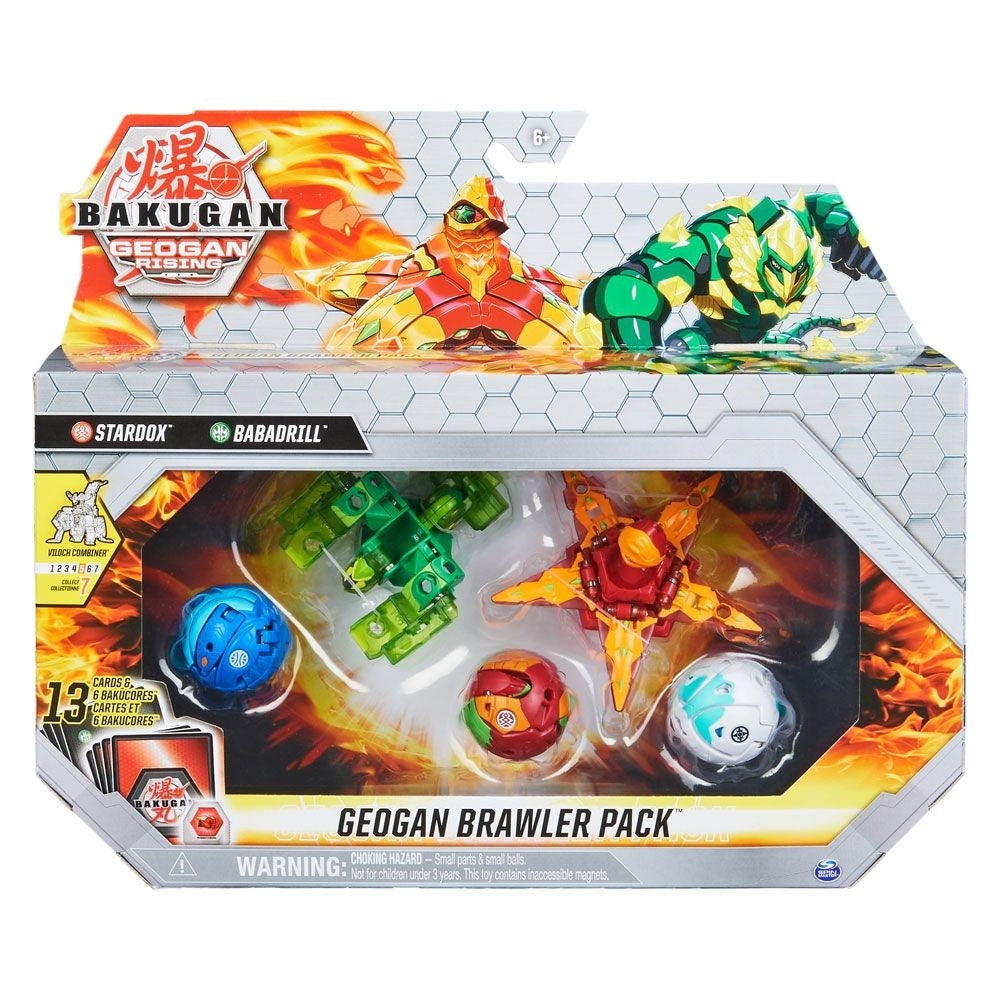 Image for Bakugan Geogan Rising Brawler Pack - Ventus Babadrill Pyrus Stardox - Bakugan TCG
