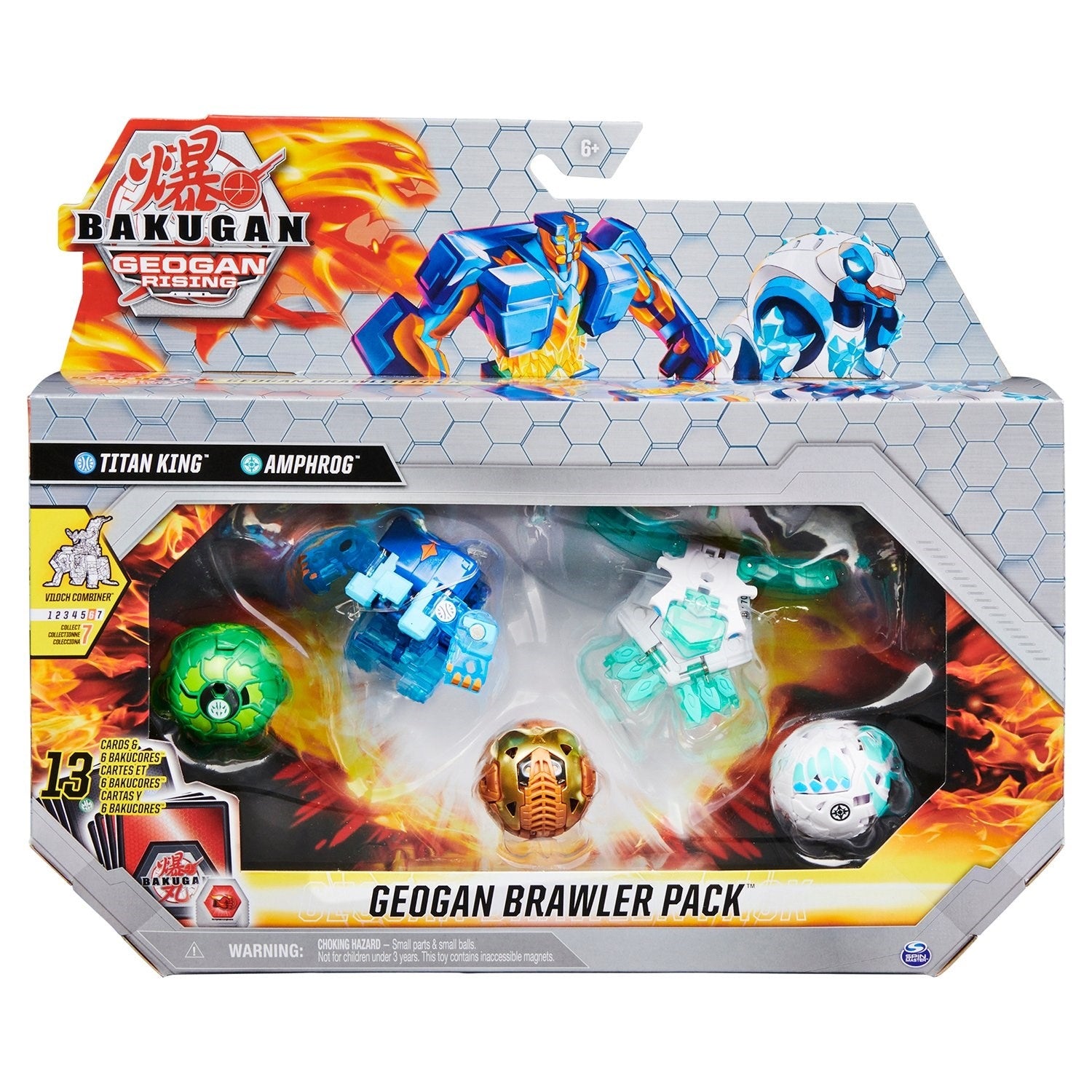 Image for Bakugan Geogan Rising Brawler Pack - Aquos Titan King Haos Amphrog - Bakugan TCG