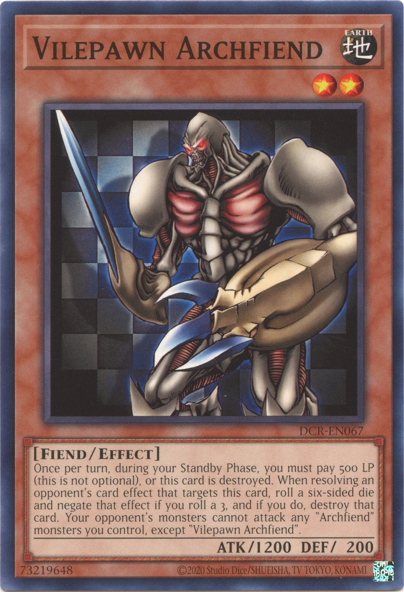 Image for Vilepawn Archfiend (DCR-EN067) (DCR-EN) - YuGiOh