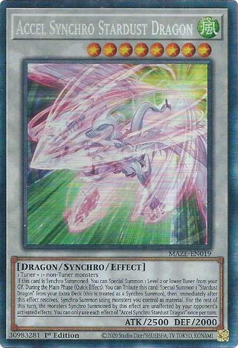 Accel Synchro Stardust Dragon (CR) (MAZE-EN019) (Maze of Memories)
