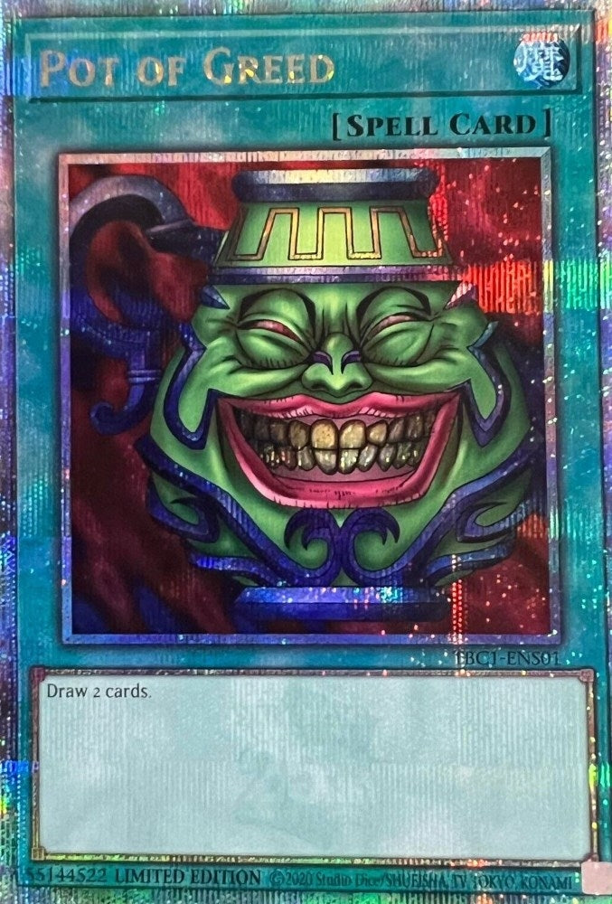 Image for Pot of Greed (Quarter Century Secret Rare) (TBC1-ENS01) (TBC1) - YuGiOh