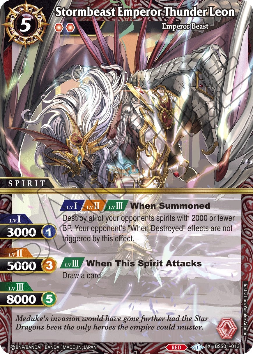 Image for Stormbeast Emperor Thunder Leon (BSS01-013) (Dawn of History) - Battle Spirits Saga