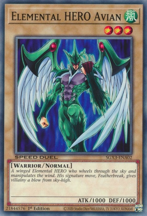 Image for Elemental HERO Avian (SGX3-ENA02) (SGX3) - YuGiOh