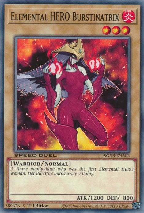 Image for Elemental HERO Burstinatrix (SGX3-ENA03) (SGX3) - YuGiOh