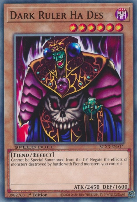 Image for Dark Ruler Ha Des (SGX3-ENA11) (SGX3) - YuGiOh