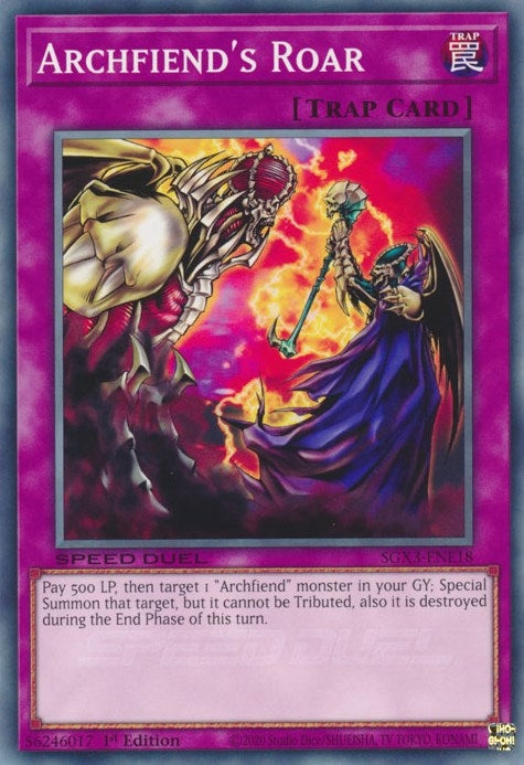 Image for Archfiend's Roar (SGX3-ENE18) (SGX3) - YuGiOh