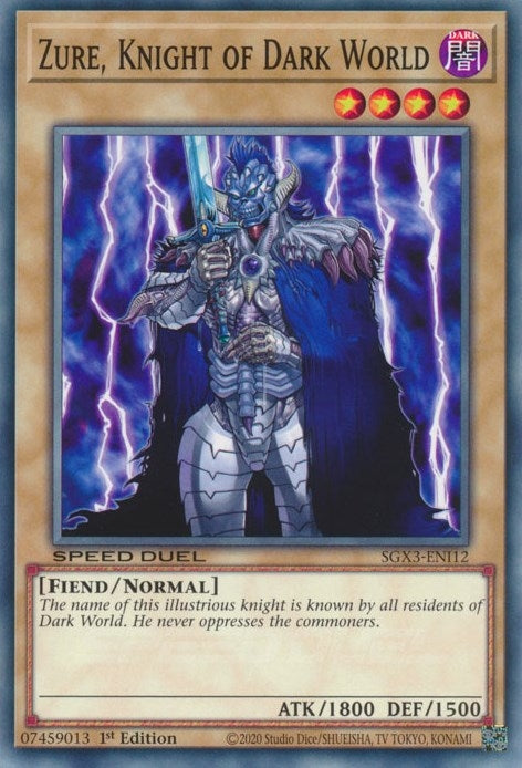 Image for Zure, Knight of Dark World (SGX3-ENI12) (SGX3) - YuGiOh