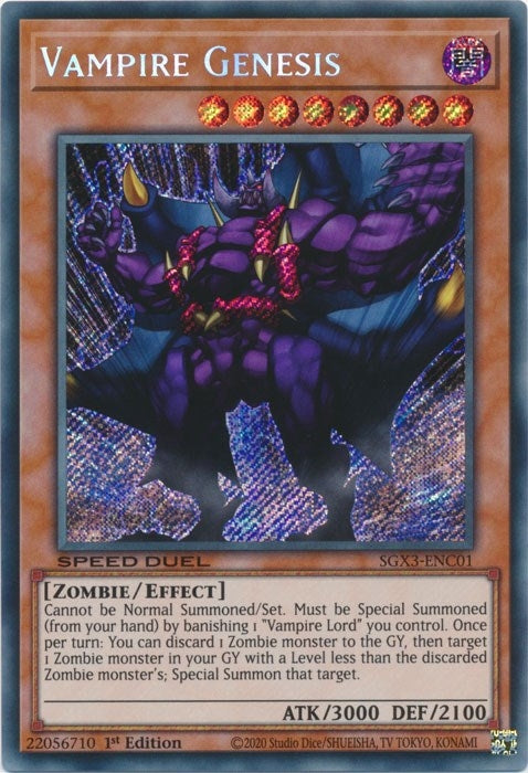 Image for Vampire Genesis (Secret Rare) (SGX3-ENC01) (SGX3) - YuGiOh