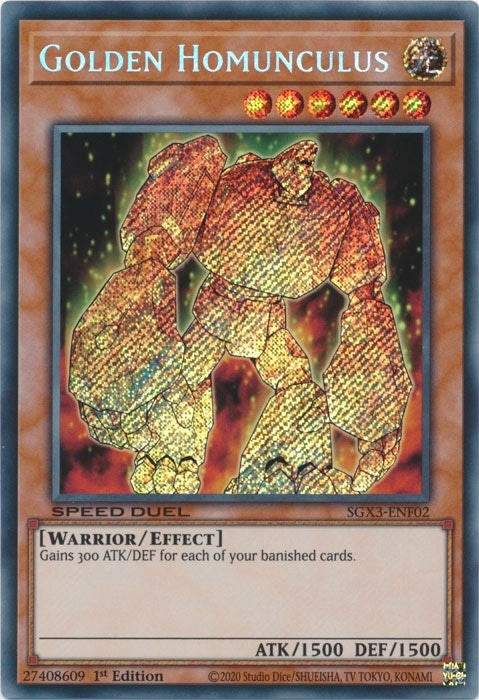 Image for Golden Homunculus (Secret Rare) (SGX3-ENF02) (SGX3) - YuGiOh