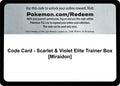 Image for Code Card - Scarlet & Violet Elite Trainer Box [Miraidon] (SVI) - Pokemon
