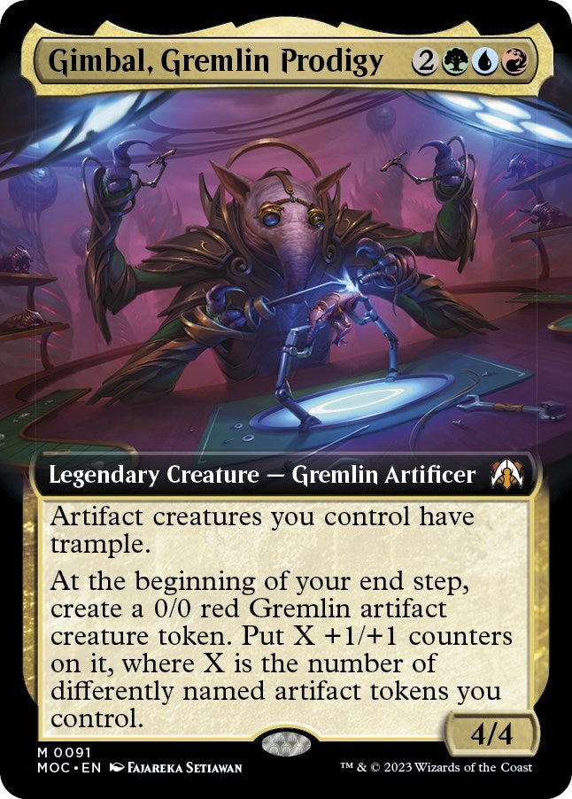 Image for Gimbal, Gremlin Prodigy (Extended Art) (91) (March of the Machine) - Magic: The Gathering