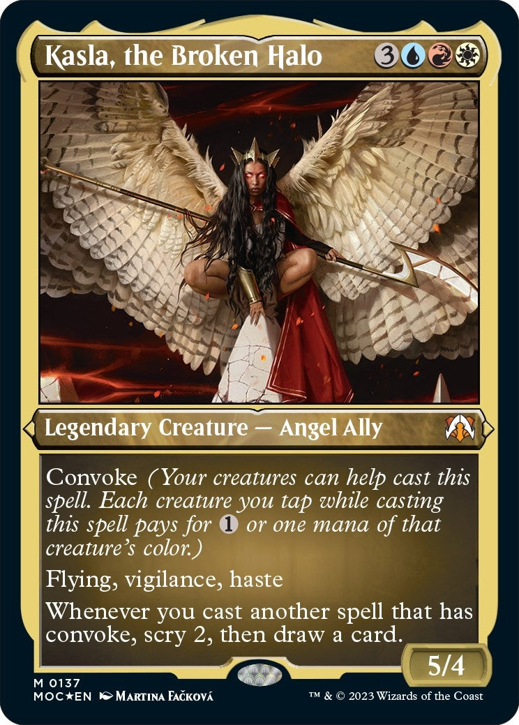 Image for Kasla, the Broken Halo (Display Commander) - Thick Stock (137) (March of the Machine) - Magic: The Gathering