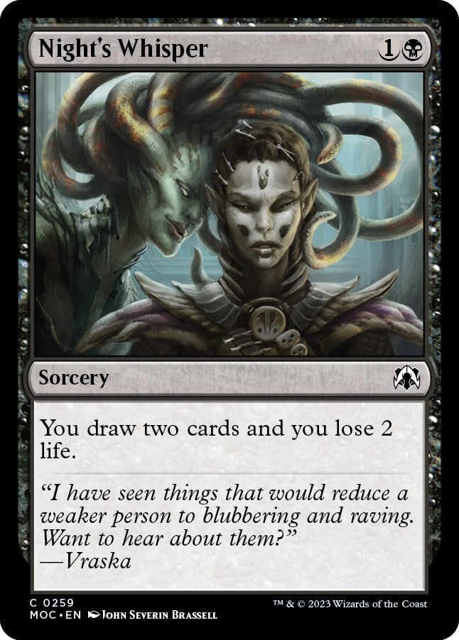 Image for Night's Whisper (259) (March of the Machine) - Magic: The Gathering