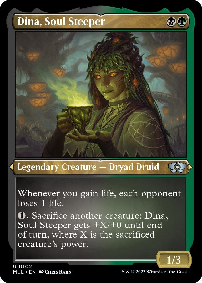 Image for Dina, Soul Steeper (Foil Etched) (102) (March of the Machine: Multiverse Legends) - Magic: The Gathering
