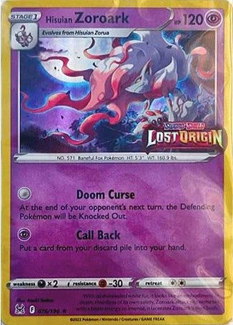 Image for Hisuian Zoroark - 076/196 (Lost Origin Stamped) (076/196) (MCAP) - Pokemon