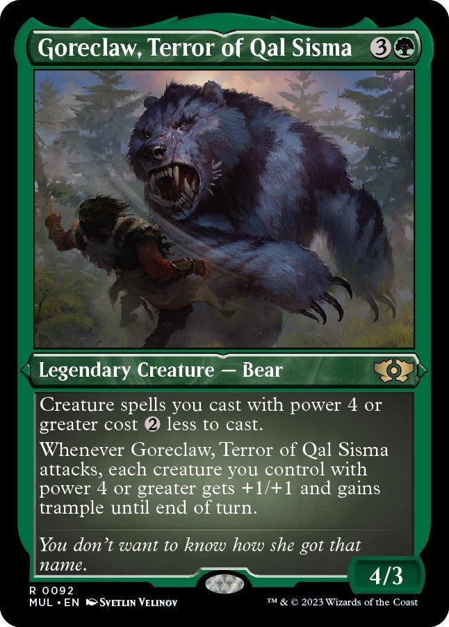 Image for Goreclaw, Terror of Qal Sisma (Foil Etched) (92) (March of the Machine: Multiverse Legends) - Magic: The Gathering