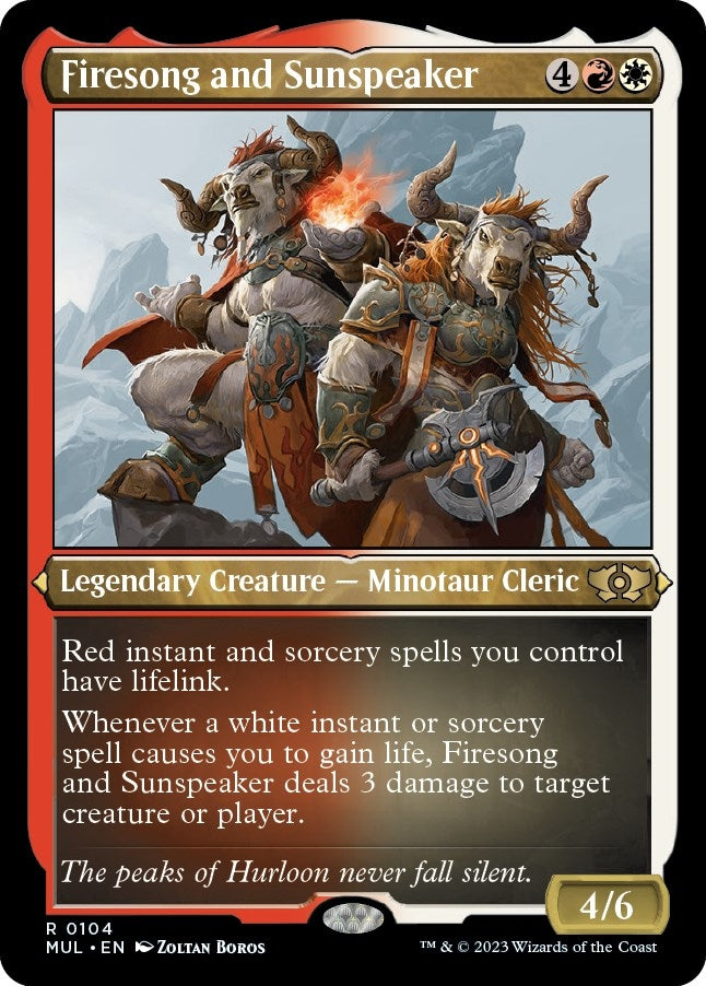 Image for Firesong and Sunspeaker (Foil Etched) (104) (March of the Machine: Multiverse Legends) - Magic: The Gathering