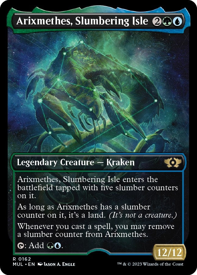 Image for Arixmethes, Slumbering Isle (Halo Foil) (162) (March of the Machine: Multiverse Legends) - Magic: The Gathering