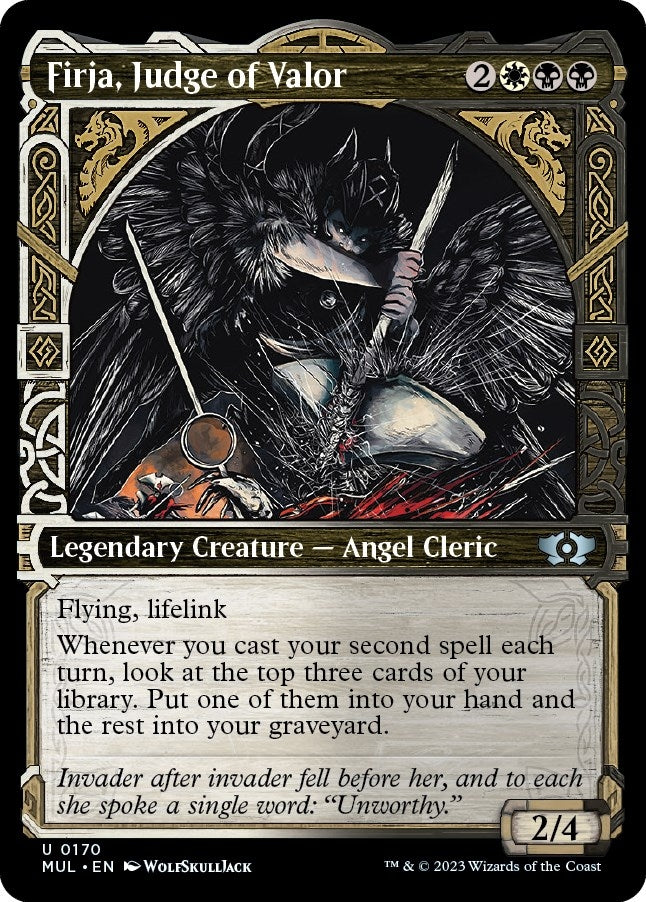Image for Firja, Judge of Valor (Halo Foil) (170) (March of the Machine: Multiverse Legends) - Magic: The Gathering