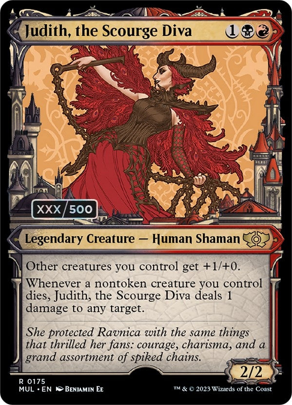 Image for Judith, the Scourge Diva (Serial Numbered) (175) (March of the Machine: Multiverse Legends) - Magic: The Gathering