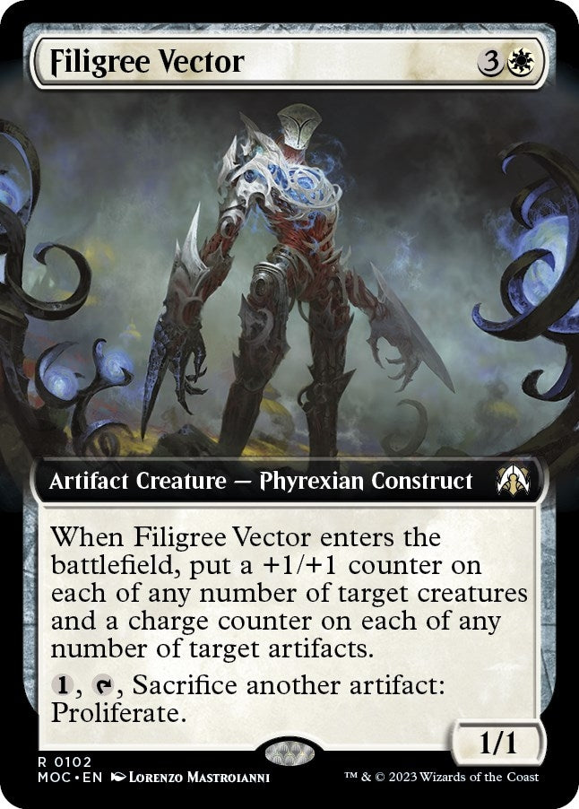 Image for Filigree Vector (Extended Art) (102) (March of the Machine) - Magic: The Gathering