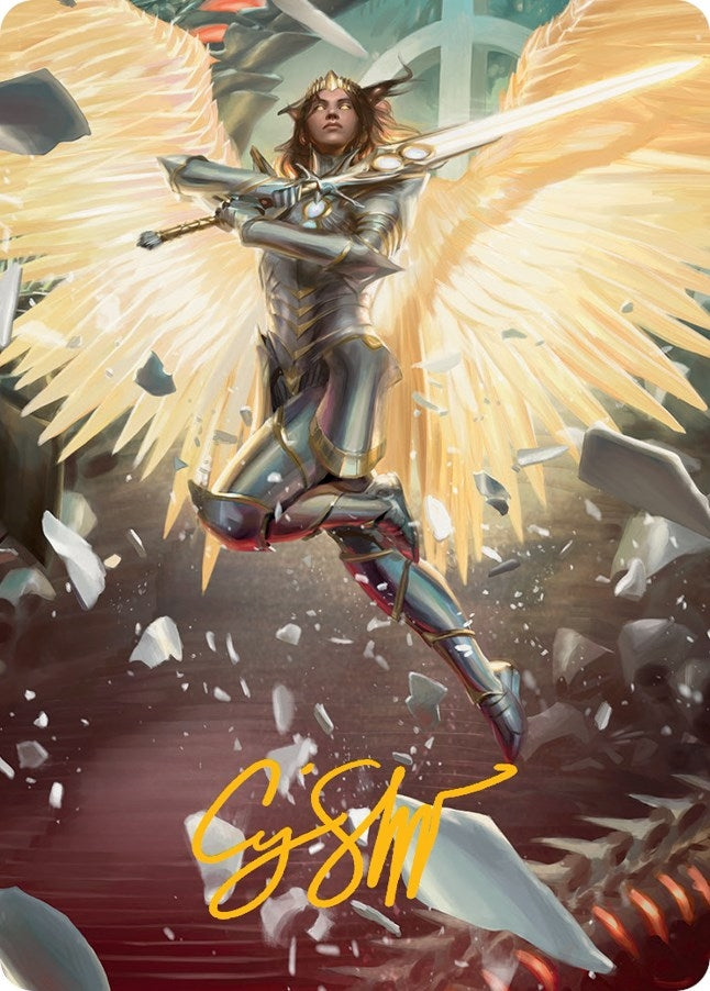 Image for Archangel Elspeth Art Card (Gold-Stamped Signature) (1) (March of the Machine) - Magic: The Gathering