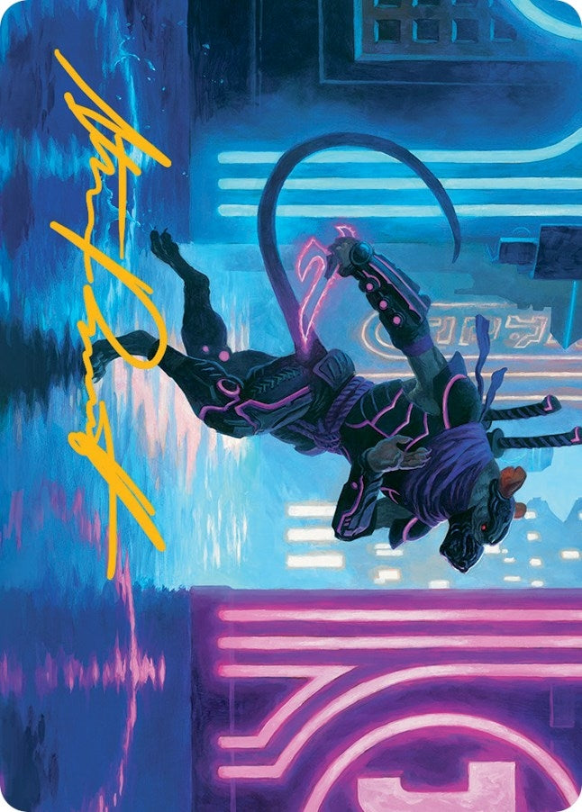Image for Nezumi Informant Art Card (Gold-Stamped Signature) (27) (March of the Machine) - Magic: The Gathering