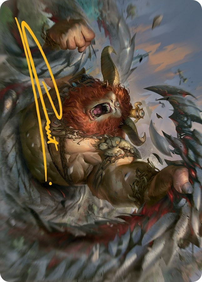 Image for Borborygmos and Fblthp Art Card (42/81) (Gold-Stamped Signature) (42) (March of the Machine) - Magic: The Gathering