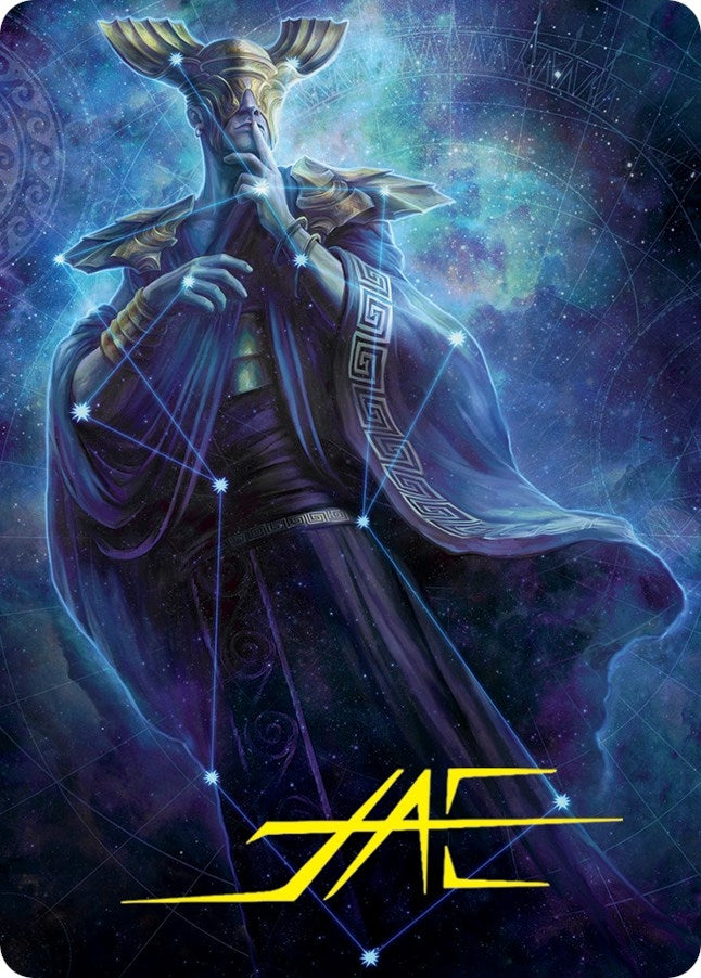 Image for Atris, Oracle of Half-Truths Art Card (Gold-Stamped Signature) (78) (March of the Machine) - Magic: The Gathering