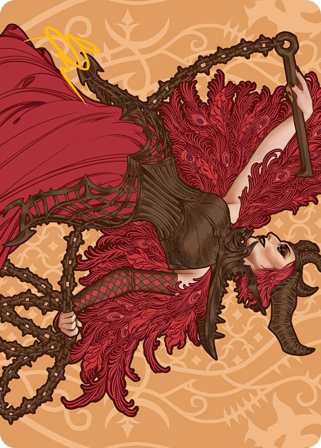 Image for Judith, the Scourge Diva Art Card (Gold-Stamped Signature) (80) (March of the Machine) - Magic: The Gathering