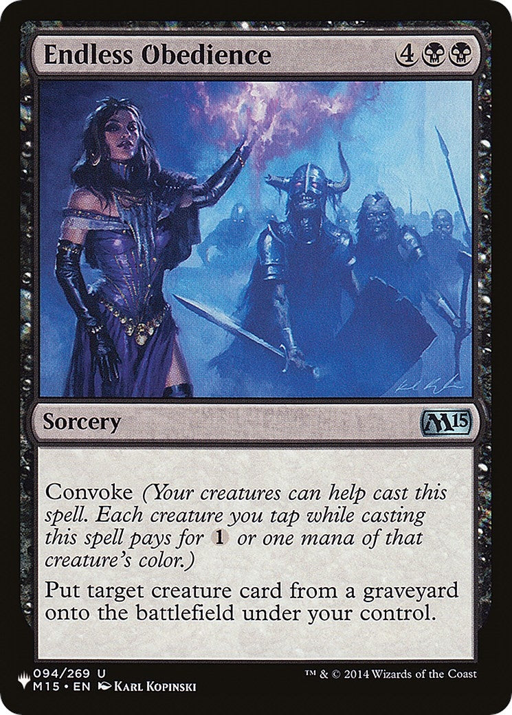 Image for Endless Obedience (094/269) (The List Reprints) - Magic: The Gathering