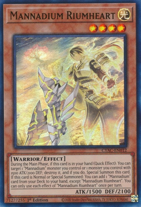 Image for Mannadium Riumheart (CYAC-EN012) (CYAC) - YuGiOh