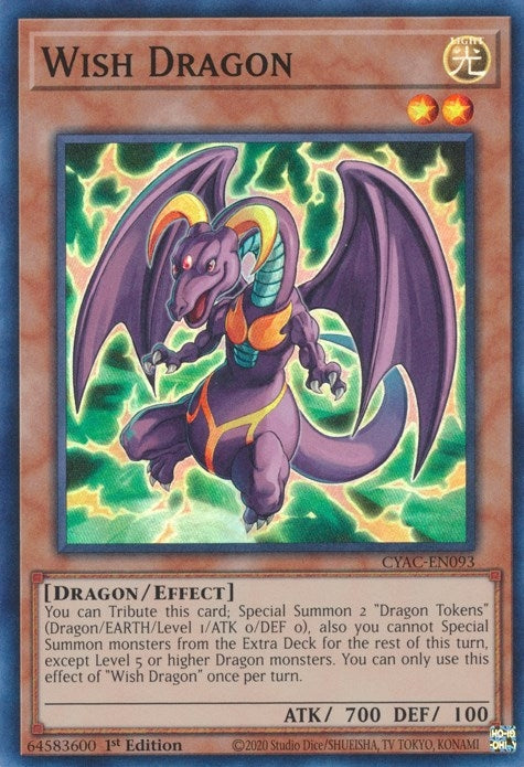 Image for Wish Dragon (CYAC-EN093) (CYAC) - YuGiOh