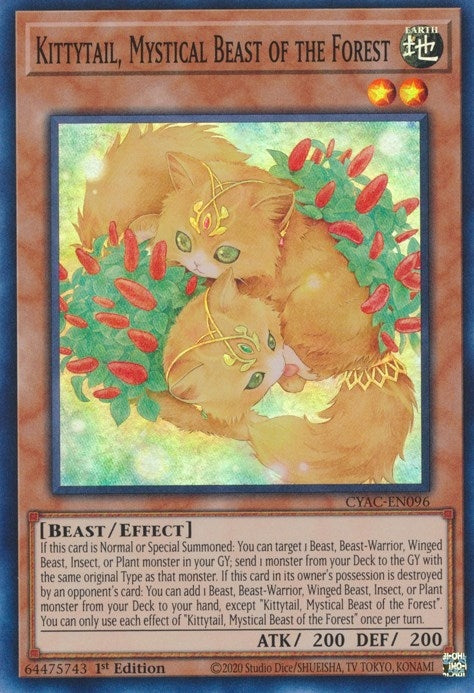 Image for Kittytail, Mystical Beast of the Forest (CYAC-EN096) (CYAC) - YuGiOh
