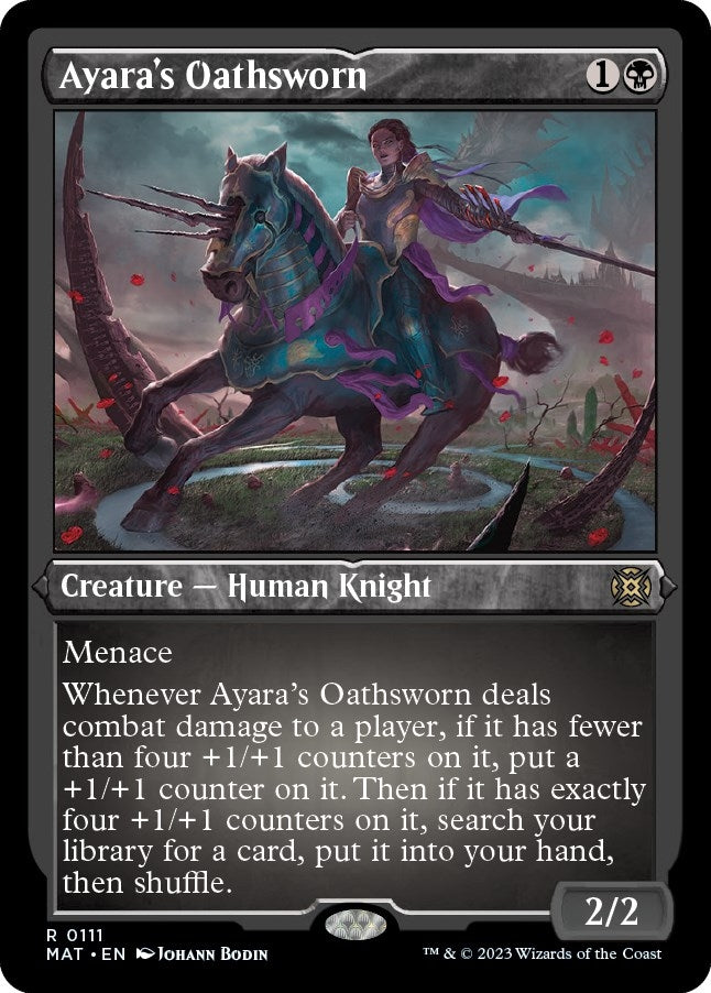 Image for Ayara's Oathsworn (Foil Etched) (111) (March of the Machine: The Aftermath) - Magic: The Gathering