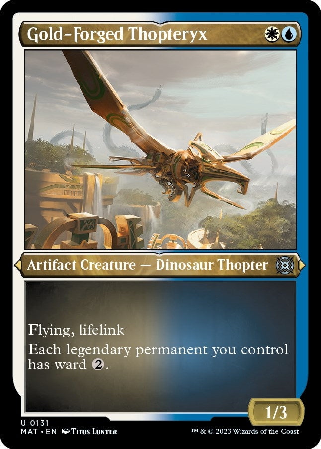 Image for Gold-Forged Thopteryx (Foil Etched) (131) (March of the Machine: The Aftermath) - Magic: The Gathering