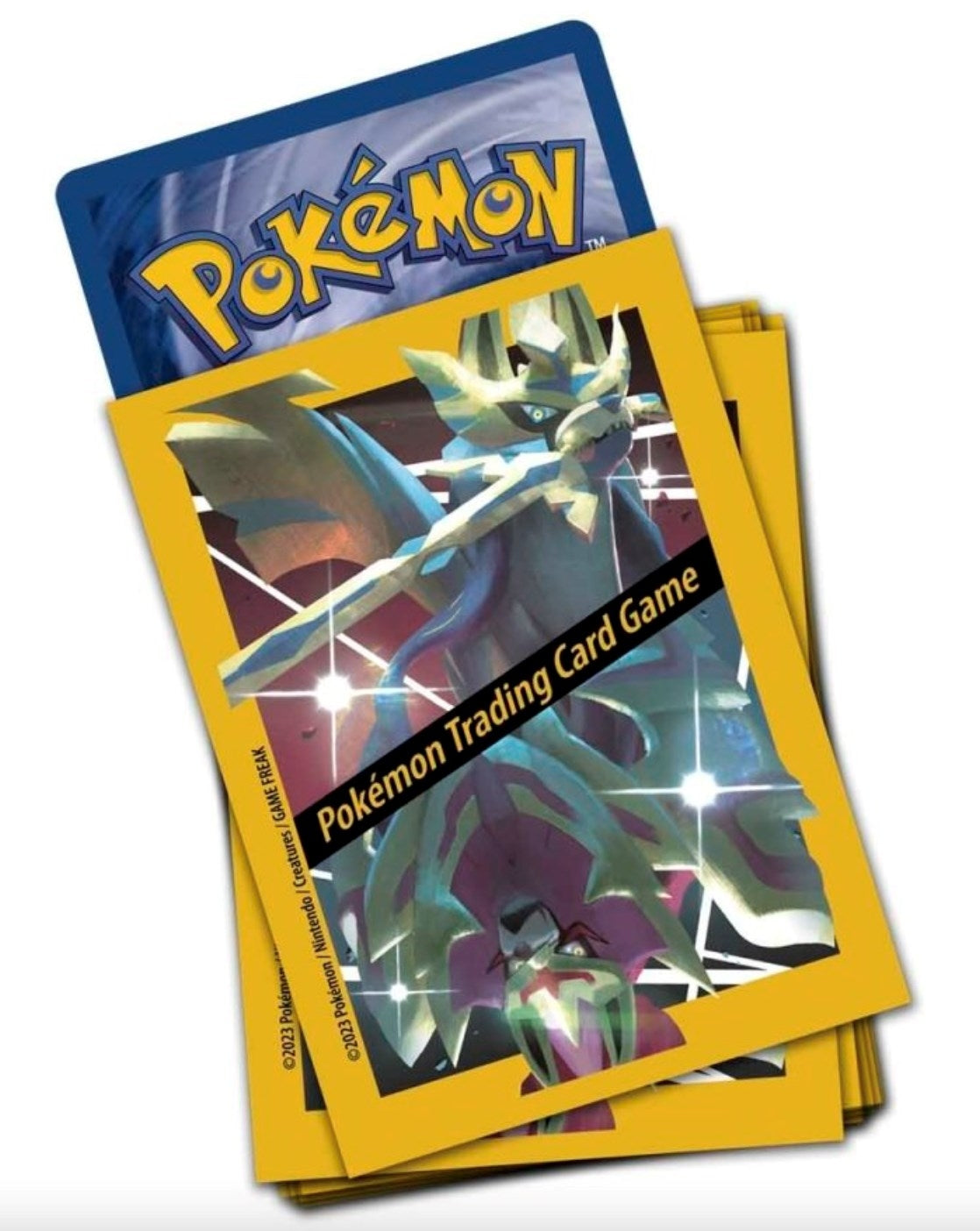 Image for Pokemon TCG: Crown Zenith Premium Figure Collection Card Sleeves - Shiny Zacian & Zamazenta (65-Pack) - Card Sleeves