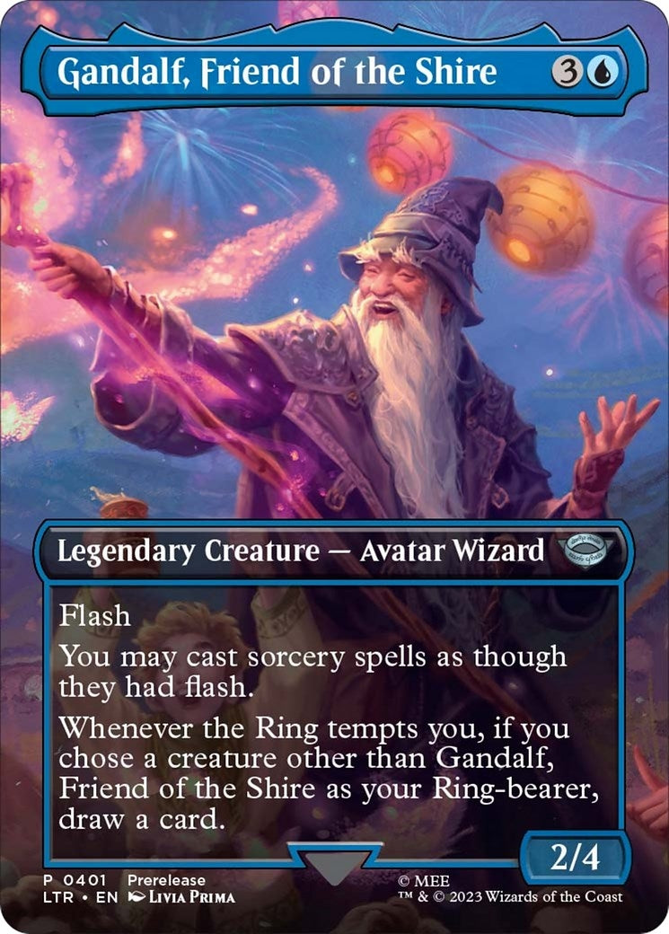 Image for Gandalf, Friend of the Shire (Borderless) (401) (Universes Beyond: The Lord of the Rings: Tales of Middle-earth) - Magic: The Gathering