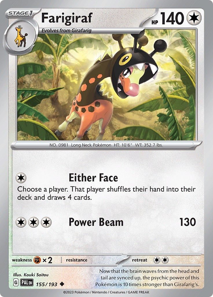 Image for Farigiraf (155/193) (PAL) - Pokemon