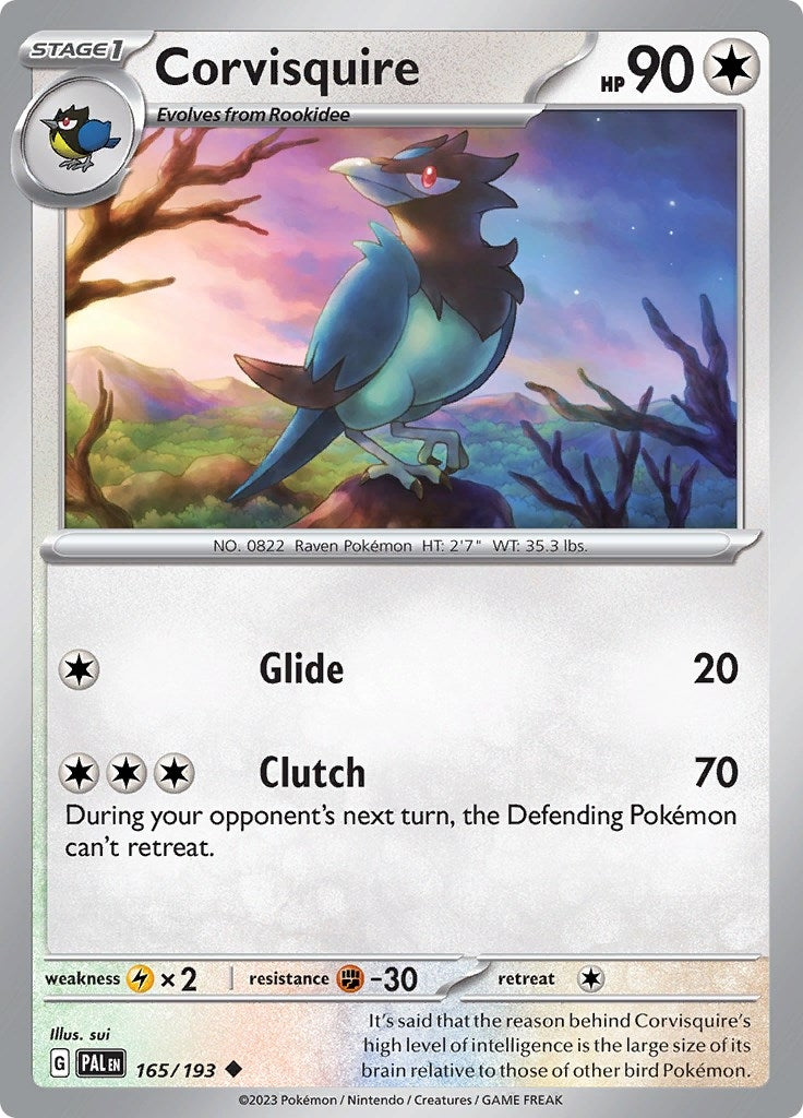 Image for Corvisquire (165/193) (PAL) - Pokemon