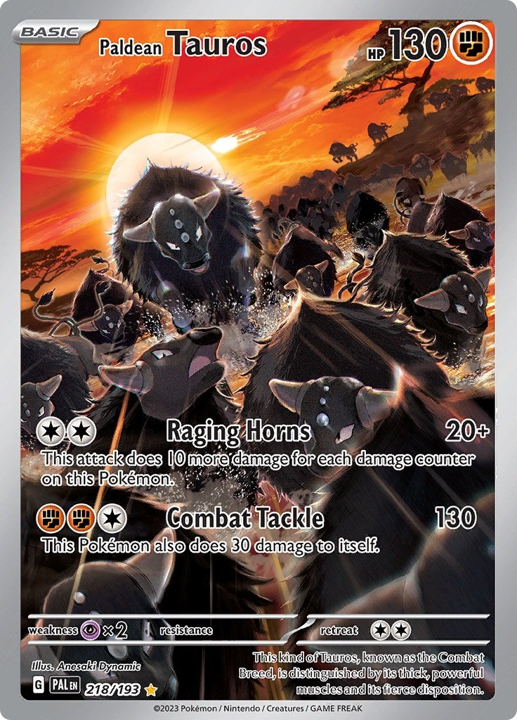 Image for Paldean Tauros (218/193) (PAL) - Pokemon