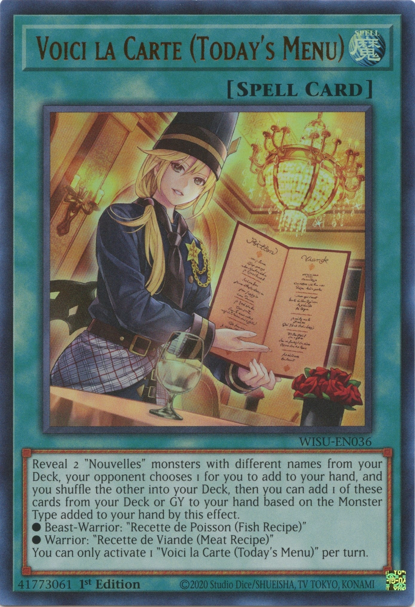 Image for Voici la Carte (Today's Menu) (WISU-EN036) (WISU) - YuGiOh