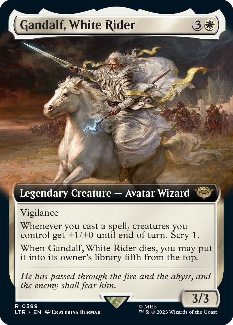Image for Gandalf, White Rider (Extended Art) (389) (Universes Beyond: The Lord of the Rings: Tales of Middle-earth) - Magic: The Gathering
