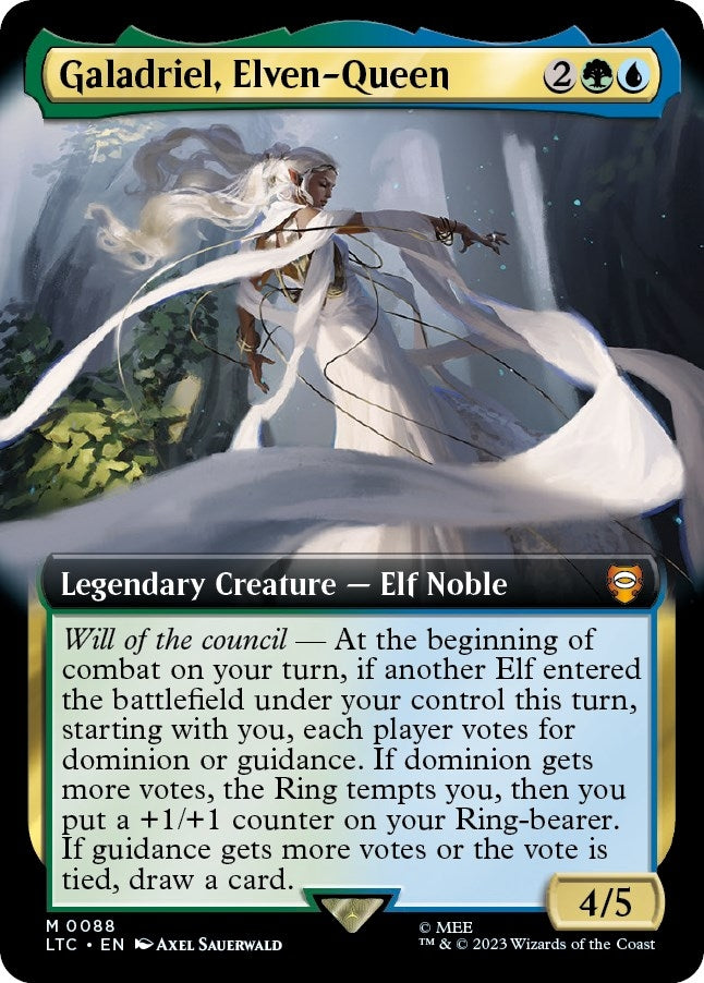 Image for Galadriel, Elven-Queen (Extended Art) (88) (The Lord of the Rings: Tales of Middle-earth) - Magic: The Gathering