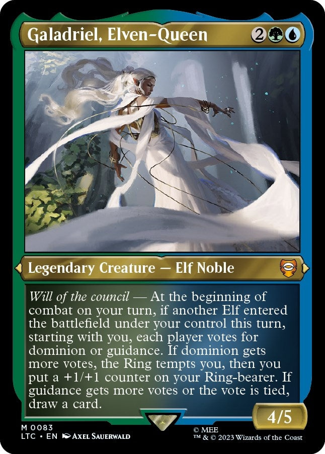 Image for Galadriel, Elven-Queen (Display Commander) - Thick Stock (83) (The Lord of the Rings: Tales of Middle-earth) - Magic: The Gathering