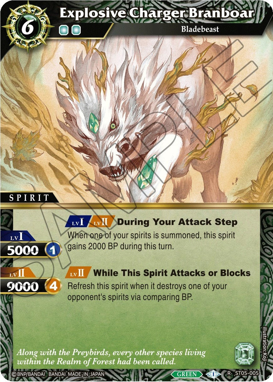 Image for Explosive Charger Branboar (ST05-005) (Starter Deck 05: Verdant Wings) - Battle Spirits Saga