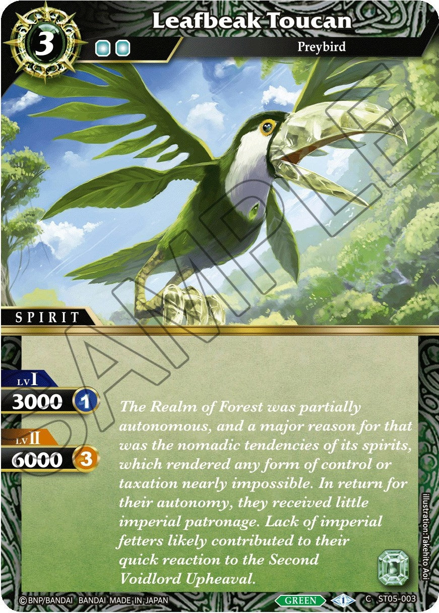 Image for Leafbeak Toucan (ST05-003) (Starter Deck 05: Verdant Wings) - Battle Spirits Saga