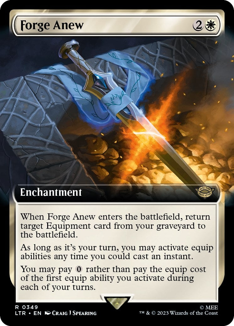 Image for Forge Anew (Extended Art) (349) (Universes Beyond: The Lord of the Rings: Tales of Middle-earth) - Magic: The Gathering