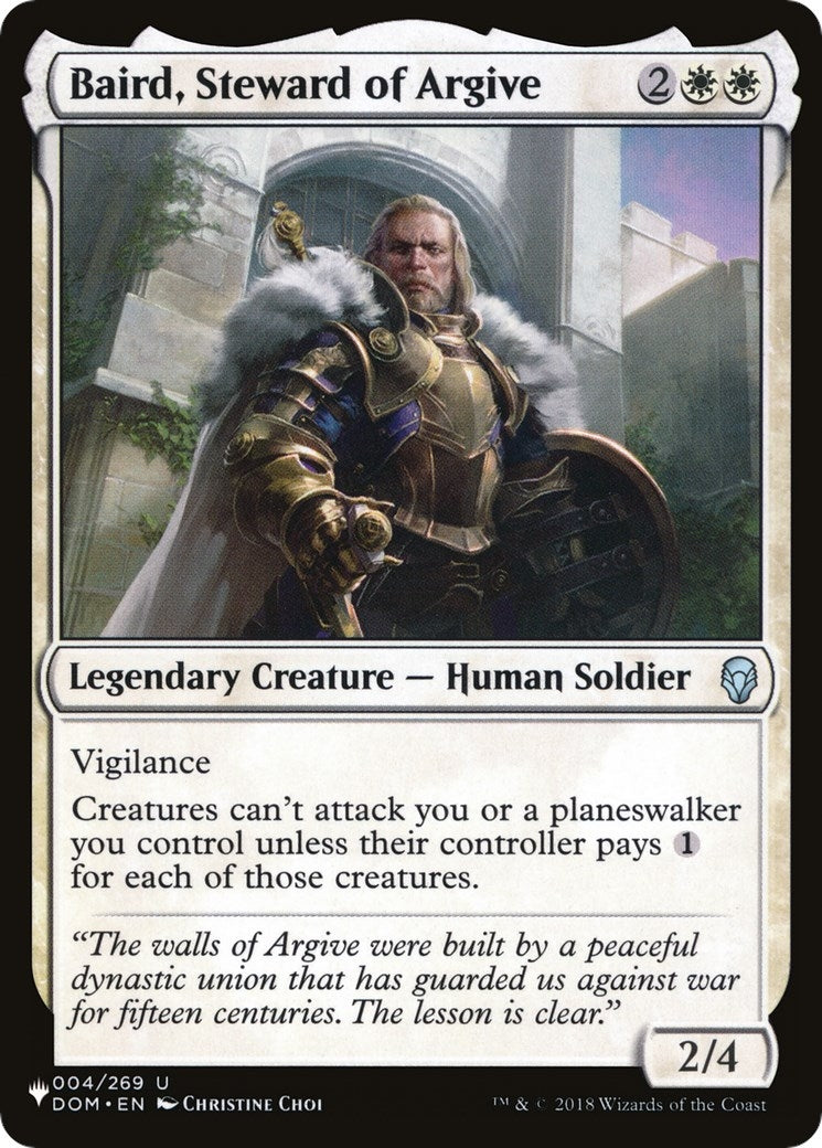 Image for Baird, Steward of Argive (004/269) (The List Reprints) - Magic: The Gathering